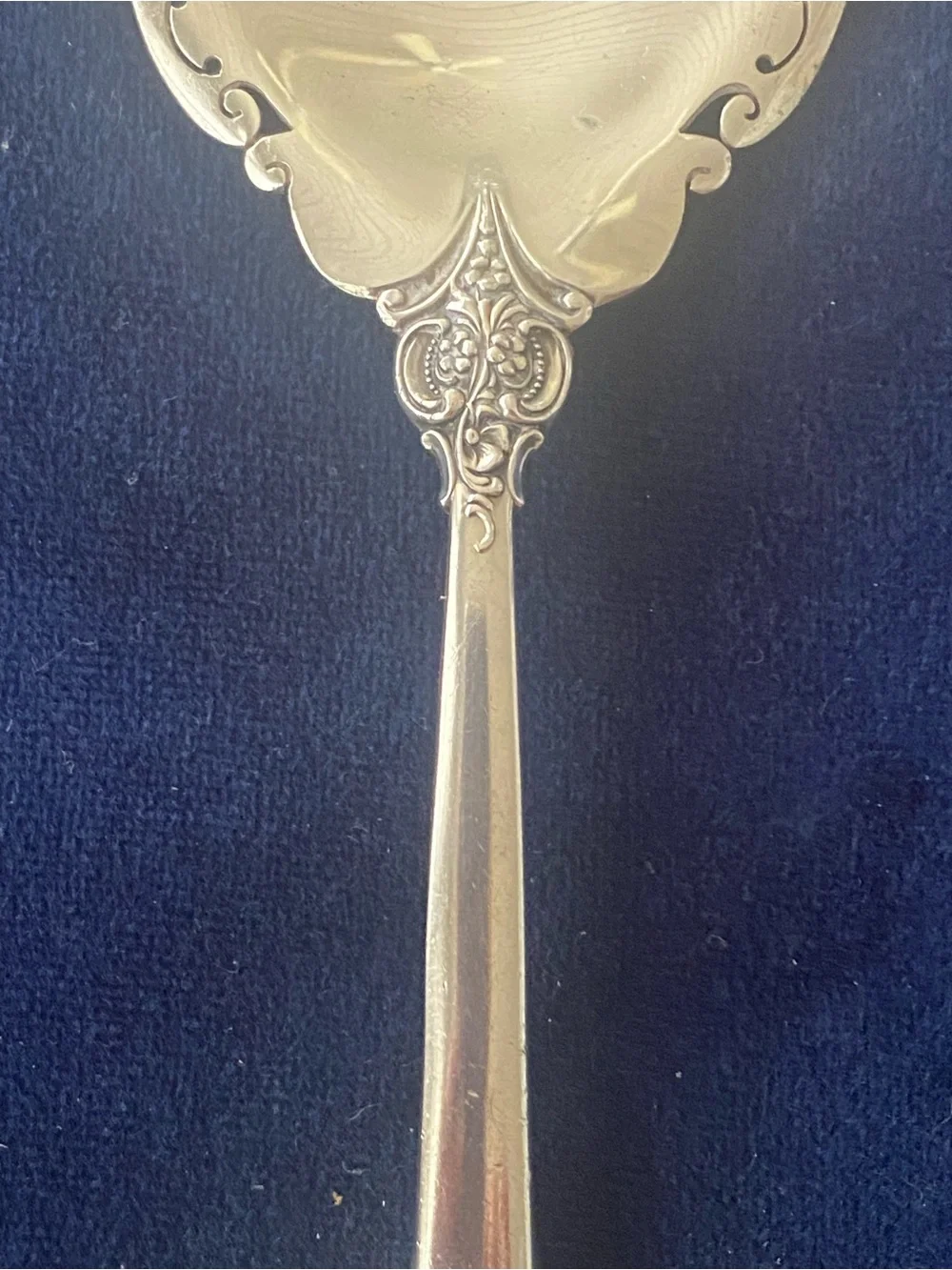 Vintage Grande Baroque tomato server spoon 8 1/4 inches